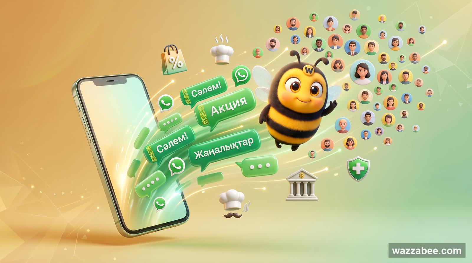 WhatsApp рассылки для бизнеса в Казахстане: массовые кампании, акции и уведомления клиентам через WazzaBee