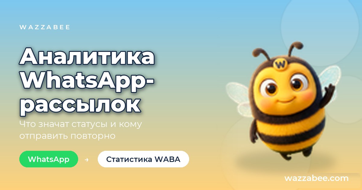 WhatsApp broadcast analytics via WABA: statuses and statistics